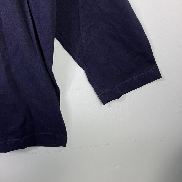 FASHION Bug Fall Autumn Teddy Bear Navy Blue Long Sleeve T-Shirt Plus Size 2X - Picture 13 of 16